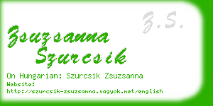 zsuzsanna szurcsik business card